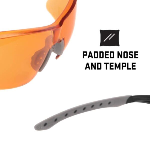 Allen ULTRX Keen Safety Glasses Black with Amber Lenses - Precision Shot Firearms