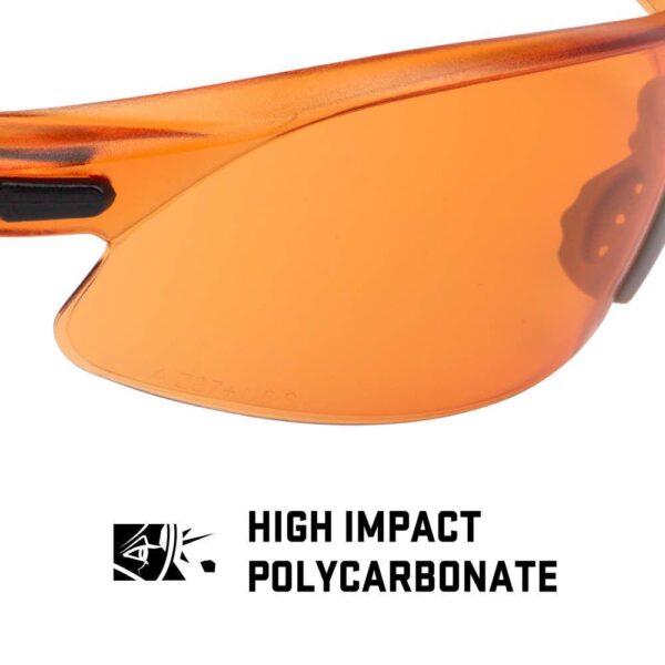 Allen ULTRX Keen Safety Glasses Black with Amber Lenses - Precision Shot Firearms