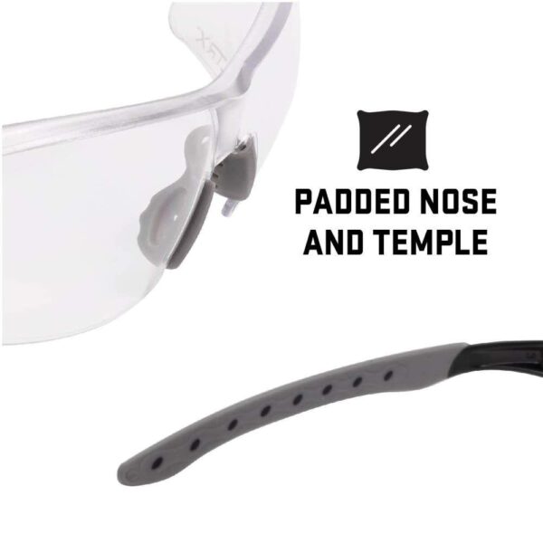 Allen ULTRX Keen Safety Glasses Black with Clear Lenses - Precision Shot Firearms