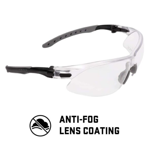 Allen ULTRX Keen Safety Glasses Black with Clear Lenses - Precision Shot Firearms