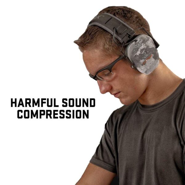 Allen ULTRX Bionic Electronic Ear Muffs 22dB Veil Tac Grey Camo - Precision Shot Firearms