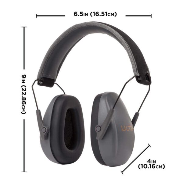 Allen ULTRX Slim Profile Passive Ear Muffs 23dB Grey - Precision Shot Firearms