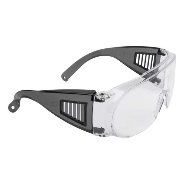 Allen ULTRX Fit Over Safety Glasses Black with Clear Lenses - Precision Shot Firearms