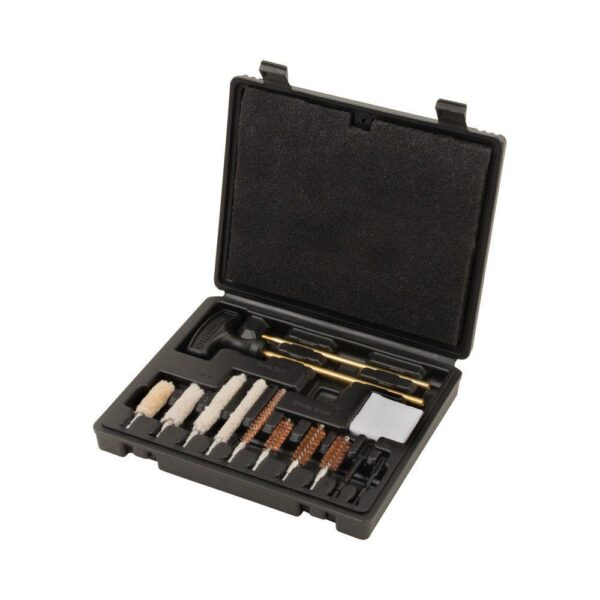 Allen Krome Compact Handgun Cleaning Kit .22 .38 9mm 357 .44 &.45 Cal. 14-Pieces Black - Precision Shot Firearms