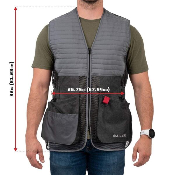 Allen Competitor Shooting Vest M/L Grey - Precision Shot Firearms