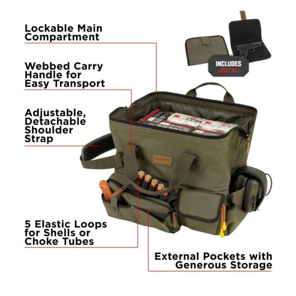 Allen Triumph Ripstop Range Bag with Handgun Mat Olive Green - Precision Shot Firearms