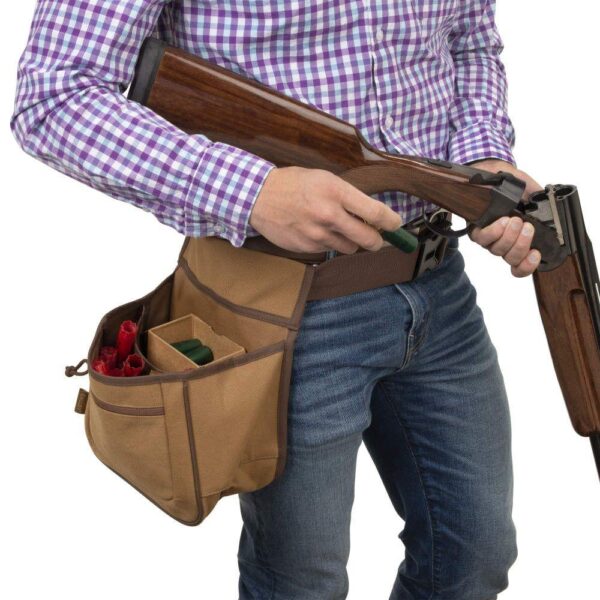 Allen Rival Double Compartment Shell Bag with 52" Belt Tan - Precision Shot Firearms