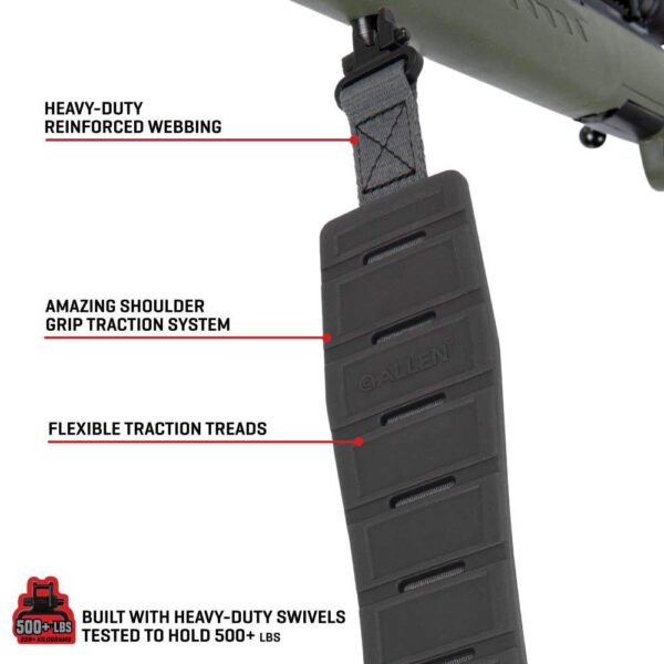 Allen KLNG Traction Molded Rubber Sling Midnight Grey - Precision Shot Firearms