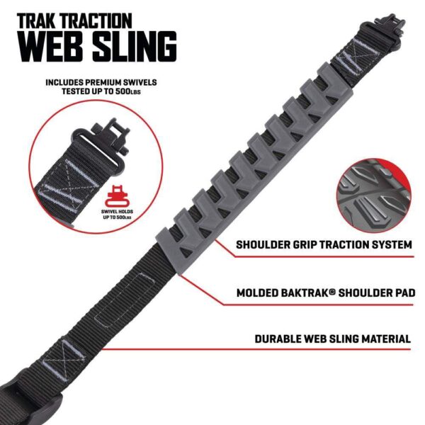 Allen Trak Traction Web Rifle Sling 36" Black Grey - Precision Shot Firearms