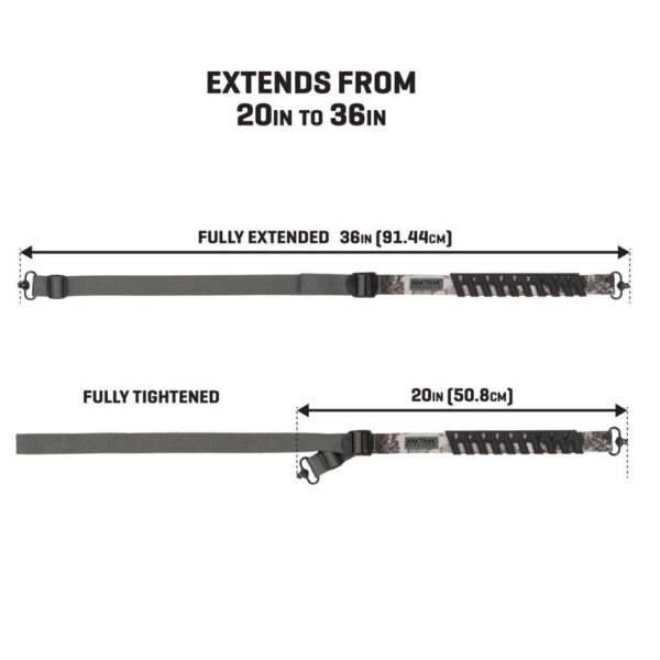 Allen Trak Traction Web Rifle Sling with QD Swivels 36" Veil Tac Grey - Precision Shot Firearms