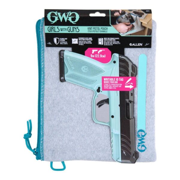 Allen Girls With Guns Lockable Handgun Pouch 7x9 Grey - Precision Shot Firearms