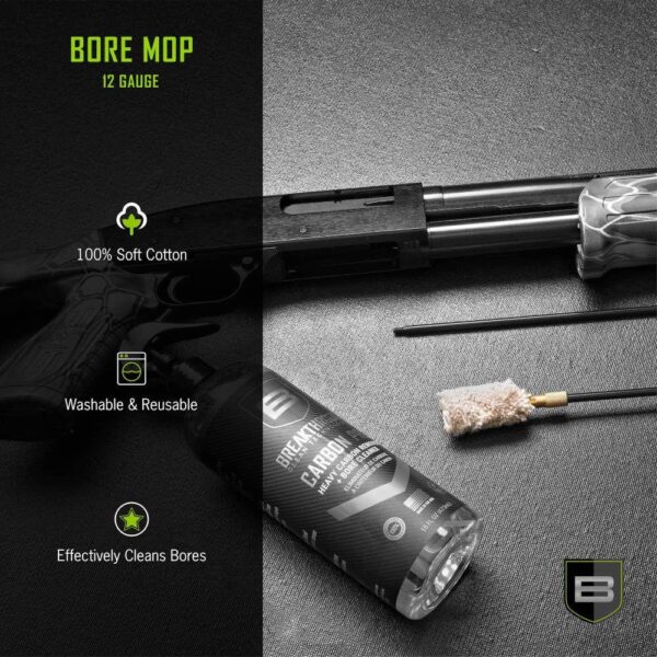 Breakthrough Clean Technologies Bore Mop Cleaning Swabs 12 ga White - Precision Shot Firearms