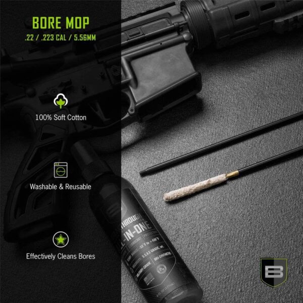 Breakthrough Clean Technologies Bore Mop Cleaning Swabs .22/.223/5.56mm White - Precision Shot Firearms