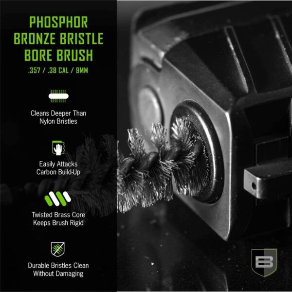 Breakthrough Clean Technologies Phosphorus Bronze Bristle Bore Brush 357/.38/9mm Luger - Precision Shot Firearms