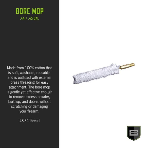 Breakthrough Clean Technologies Bore Mop Cleaning Swabs .44/.45 Cal White - Precision Shot Firearms