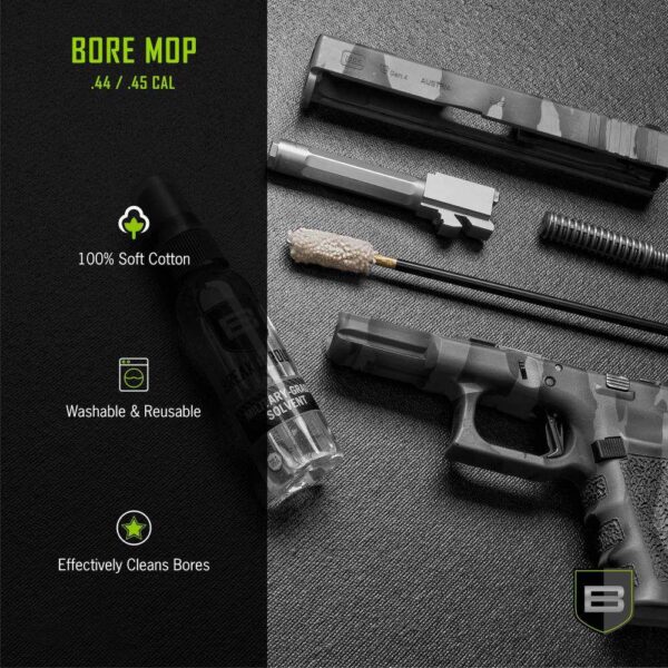 Breakthrough Clean Technologies Bore Mop Cleaning Swabs .44/.45 Cal White - Precision Shot Firearms