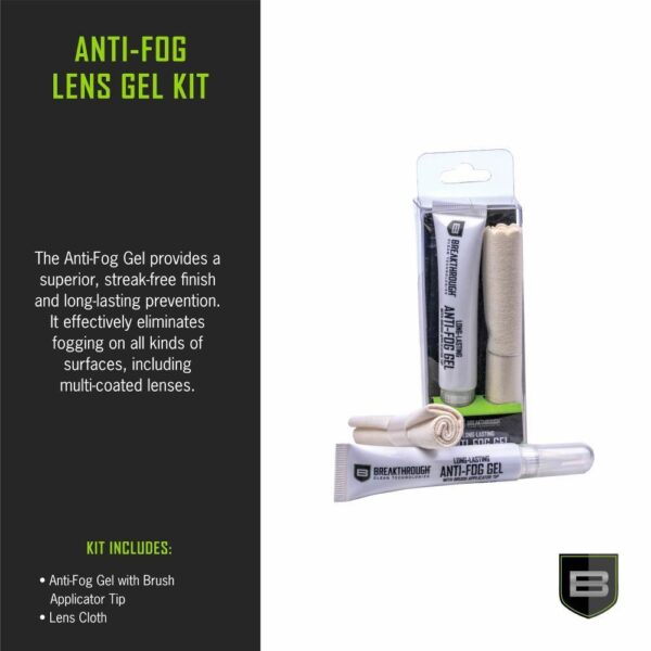 Breakthrough Clean Technologies Anti-Fog Lens Gel Kit with Cloth - Precision Shot Firearms