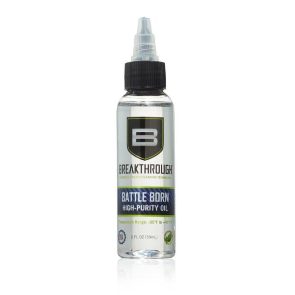 Breakthrough Clean Technologies Battle Born High-Purity Oil 2 oz Bottle Clear - Precision Shot Firearms