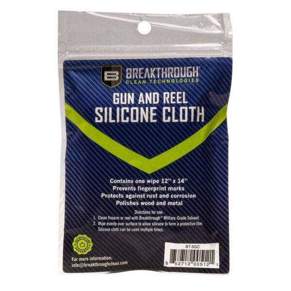 Breakthrough Clean Technologies Weather-Proof Cotton Silicon Gun Cloth 14" x 12" Grey - Precision Shot Firearms