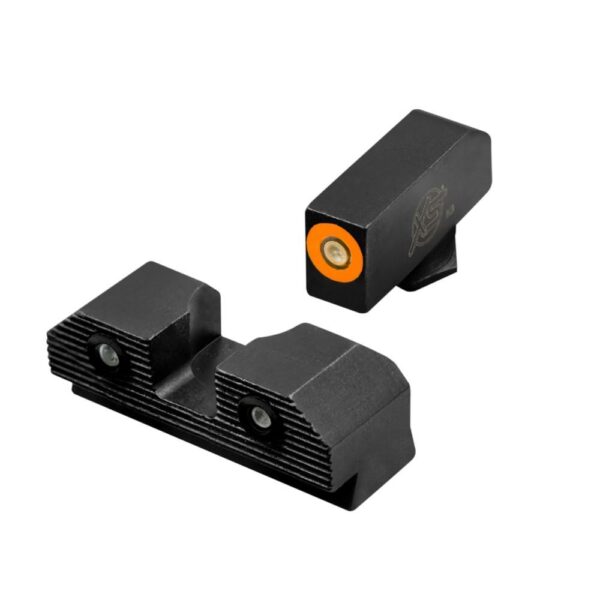 XS Sight Systems R3D 2.0 Night Sights for Glock 42/43/43x/48 Orange Front with Black Rear - Precision Shot Firearms