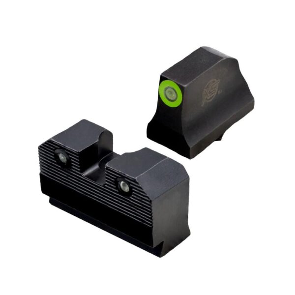 XS Sight Systems R2D 2.0 Suppressor Height Night Sights for Glock Green Front with Black Rear - Precision Shot Firearms
