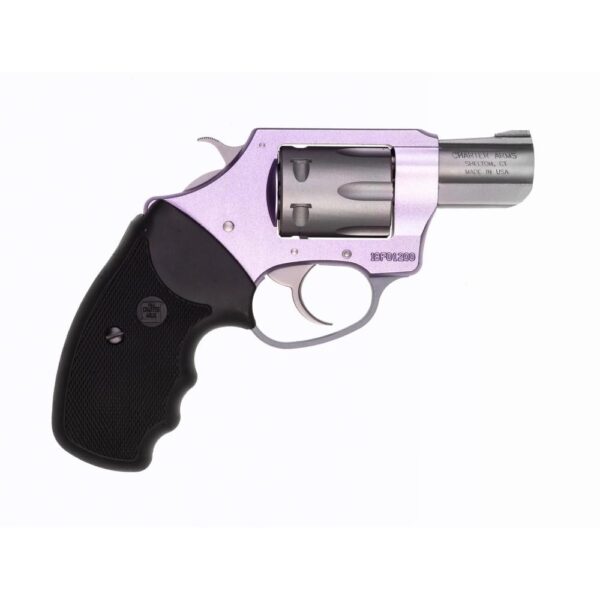 Charter Arms Lavender Lady Handgun .22 LR 8rd Capacity 2" Barrel Lavender with Full Size Black Grip - Precision Shot Firearms