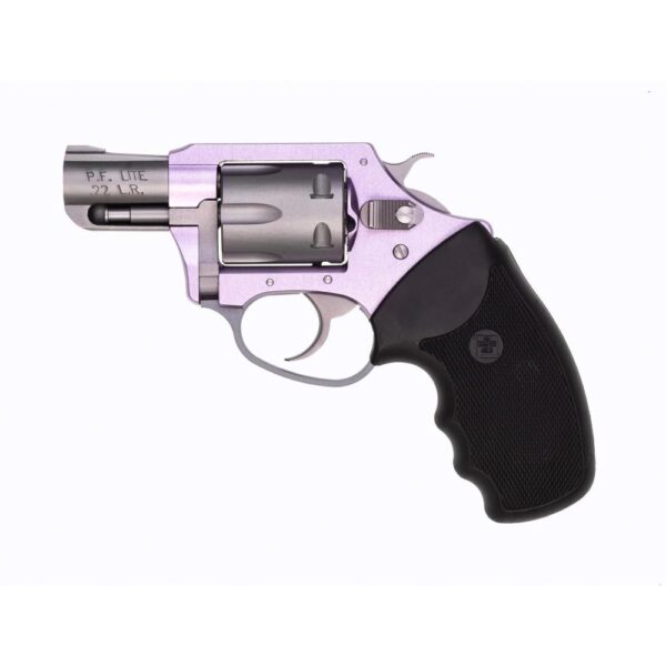Charter Arms Lavender Lady Handgun .22 LR 8rd Capacity 2" Barrel Lavender with Full Size Black Grip - Precision Shot Firearms