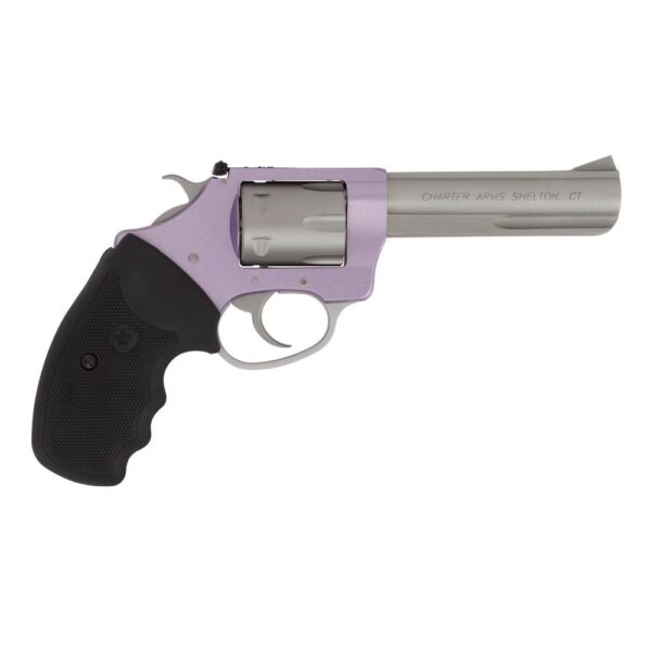 Charter Arms Target Pathfinder .22 LR 6rd Capacity 4.2" Barrel Lavender with Full Black Grip REFURBISHED - Precision Shot Firearms