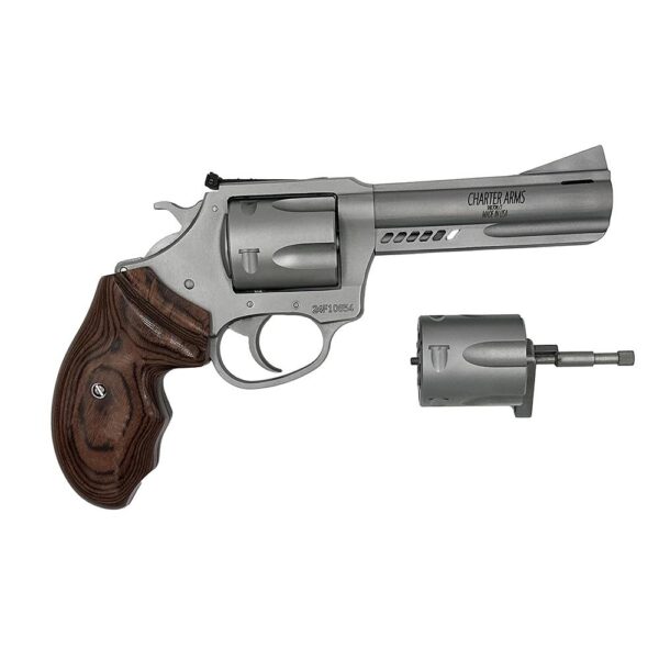 Charter Arms Mag Pug/Pit Bull Handgun .357 Mag/9mm Luger 5rd Capacity 4.2" Barrel Stainless Walnut - Precision Shot Firearms