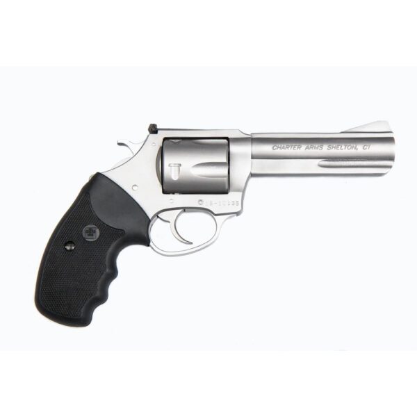 Charter Arms Carter Pit Bull Handgun .40 S&W 5rd Capacity 4.2" Barrel Silver with Black Grip - Precision Shot Firearms