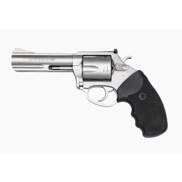 Charter Arms Carter Pit Bull Handgun .40 S&W 5rd Capacity 4.2" Barrel Silver with Black Grip - Precision Shot Firearms