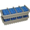 MTM AR9M Ammo Rack with 8 P50-9M-24 Ammo Boxes Clear Blue and Dark Earth - Precision Shot Firearms
