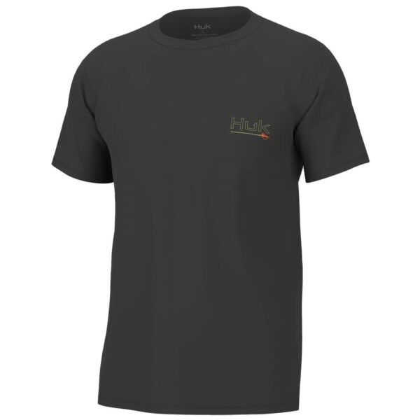 Huk Fly Line Short Sleeve Shirt Volcanic Ash S - Precision Shot Firearms