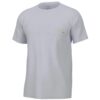 Huk Fly Line Short Sleeve Shirt White S - Precision Shot Firearms