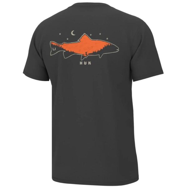 Huk Moon Trout Short Sleeve Shirt Volcanic Ash S - Precision Shot Firearms