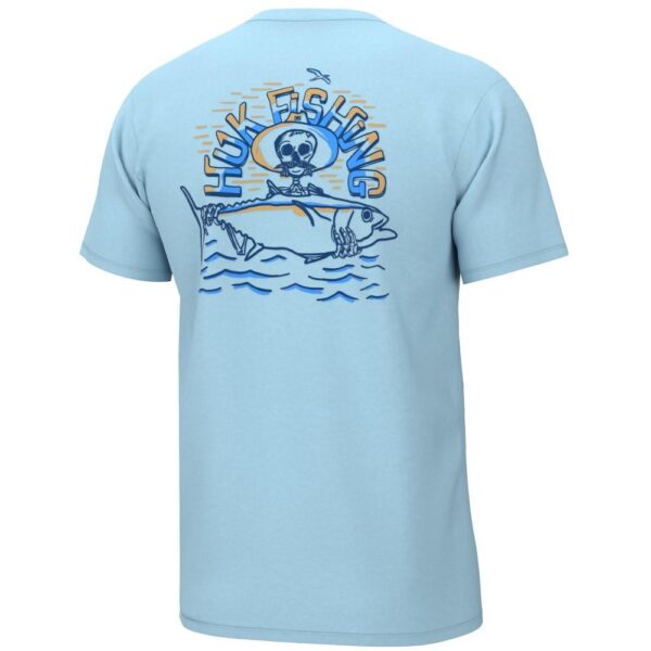 Huk Tuna Skull Short Sleeve Shirt Crystal Blue XL - Precision Shot Firearms