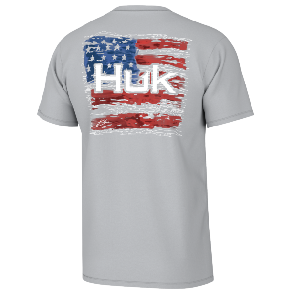 Huk KC Fly Flag Shirt Sleeve Shirt Harbor Mist S - Precision Shot Firearms