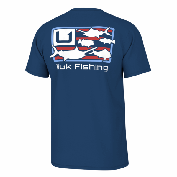 Huk Trophy Flag Short Sleeve Shirt Set Sail XL - Precision Shot Firearms