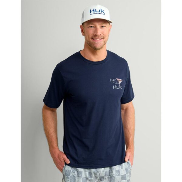 Huk Fish Flag Short Sleeve Shirt Naval Academy M - Precision Shot Firearms
