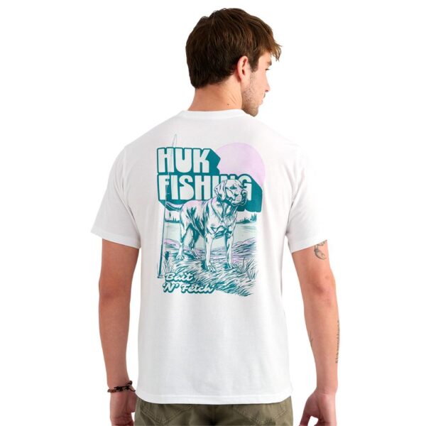 Huk Bait 'N Fetch Short Sleeve Tee White S - Precision Shot Firearms