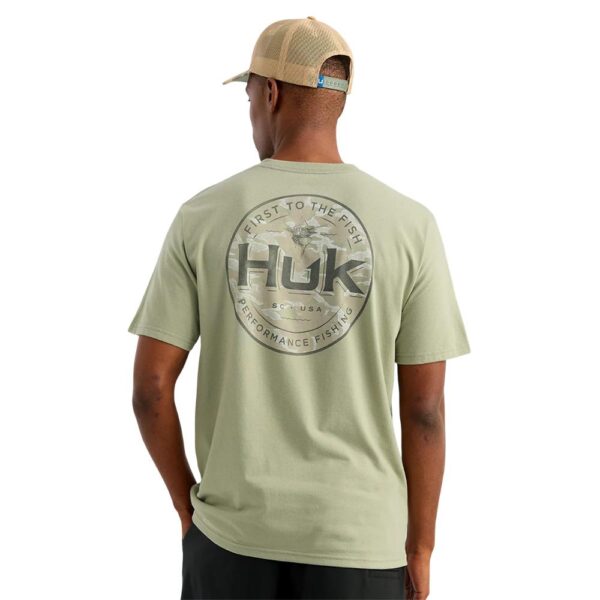 Huk Marlin Circle Short Sleeve Pocket Shirt Seagrass M - Precision Shot Firearms