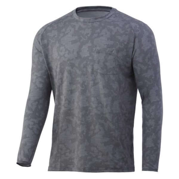 Huk Waypoint Running Lakes Long Sleeve Shirt Volcanic Ash S - Precision Shot Firearms