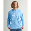 Huk Vented Pursuit Long Sleeve Hoodie Marolina Blue L - Precision Shot Firearms
