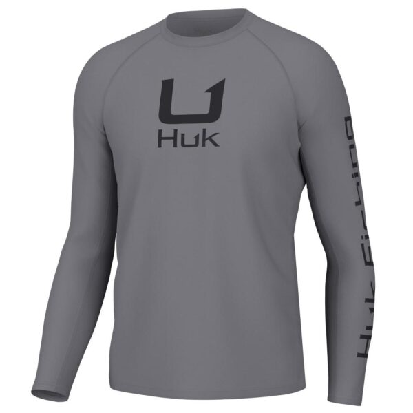 Huk Icon Crew Long Sleeve Shirt Night Owl S - Precision Shot Firearms