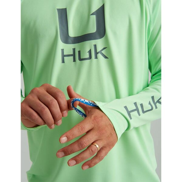 Huk Icon Crew Long Sleeve Shirt Patina XL - Precision Shot Firearms