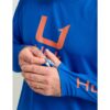 Huk Icon Crew Long Sleeve Shirt Ocean Blue 2XL - Precision Shot Firearms