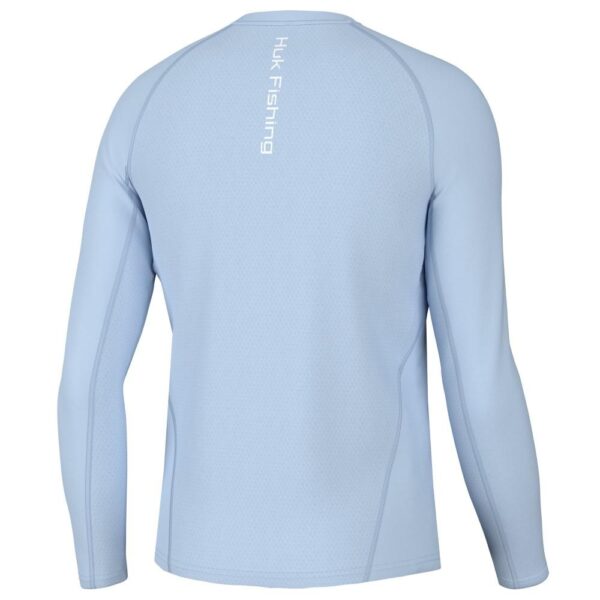 Huk Icon Crew Long Sleeve Shirt Ice Water M - Precision Shot Firearms