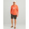 Huk Icon Crew Long Sleeve Shirt Fresh Salmon 2XL - Precision Shot Firearms