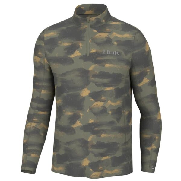 Huk Camden Coldfront 1/4 Zip Long Sleeve Shirt Camden Moss M - Precision Shot Firearms