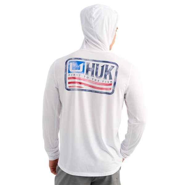 Huk Drift Long Sleeve Hoodie White XL - Precision Shot Firearms